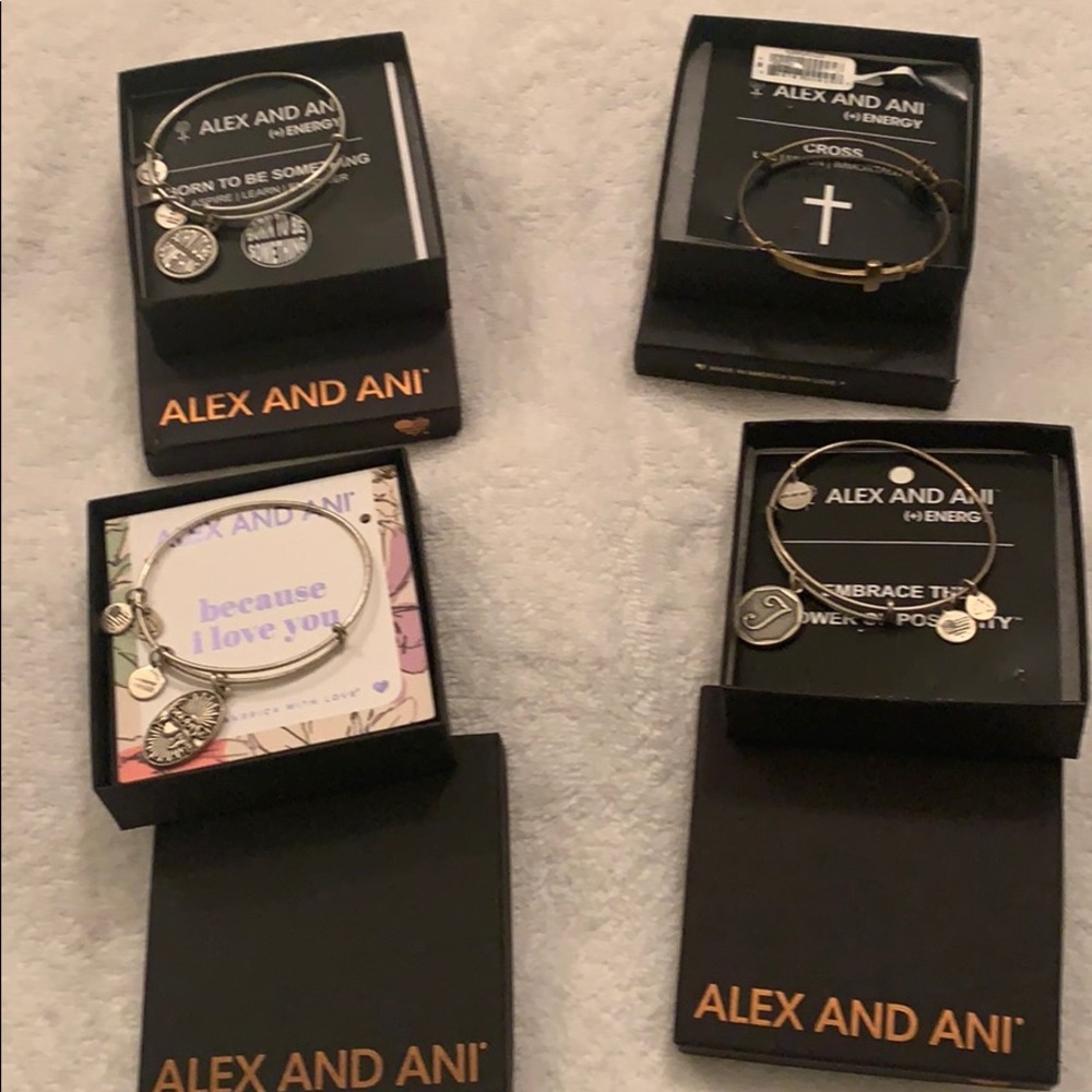 4 Alex and Ani bracelets